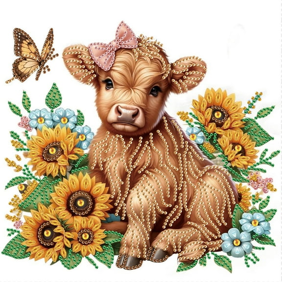 Sunflower Calf Diamond Art Painting Kit