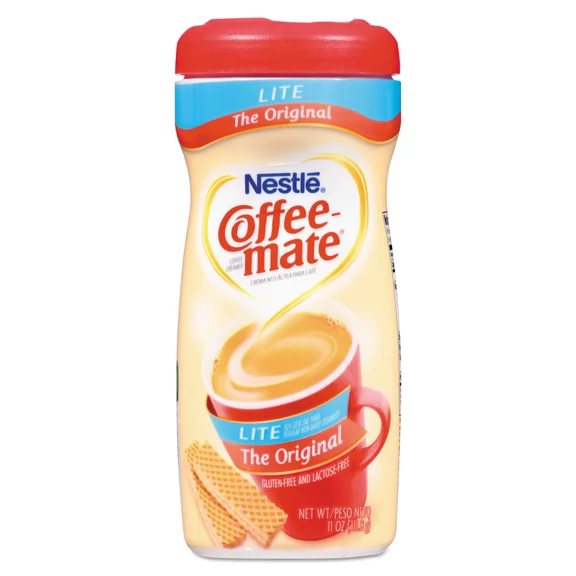 New Coffee-mate Powdered Original Lite Creamer 11 oz. Canister 12/Carton 74185CT