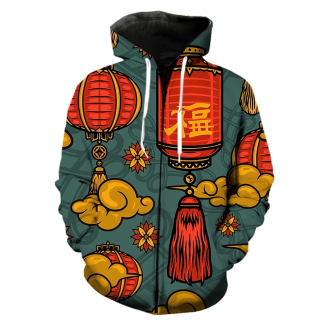 Sudadera con capucha y cremallera estilo japonés con diseño de dragón cobra para hombre, estilo Harajuku informal, para adolescentes, unisex, de gran tamaño y genial.