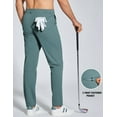 thumbnail image 3 of Men's Golf Dress Pants 31" Lightweight Straight Fit Stretch Casual Pants Quick Dry Breathable with 5 Pockets Peacock Blue 32, 3 of 7