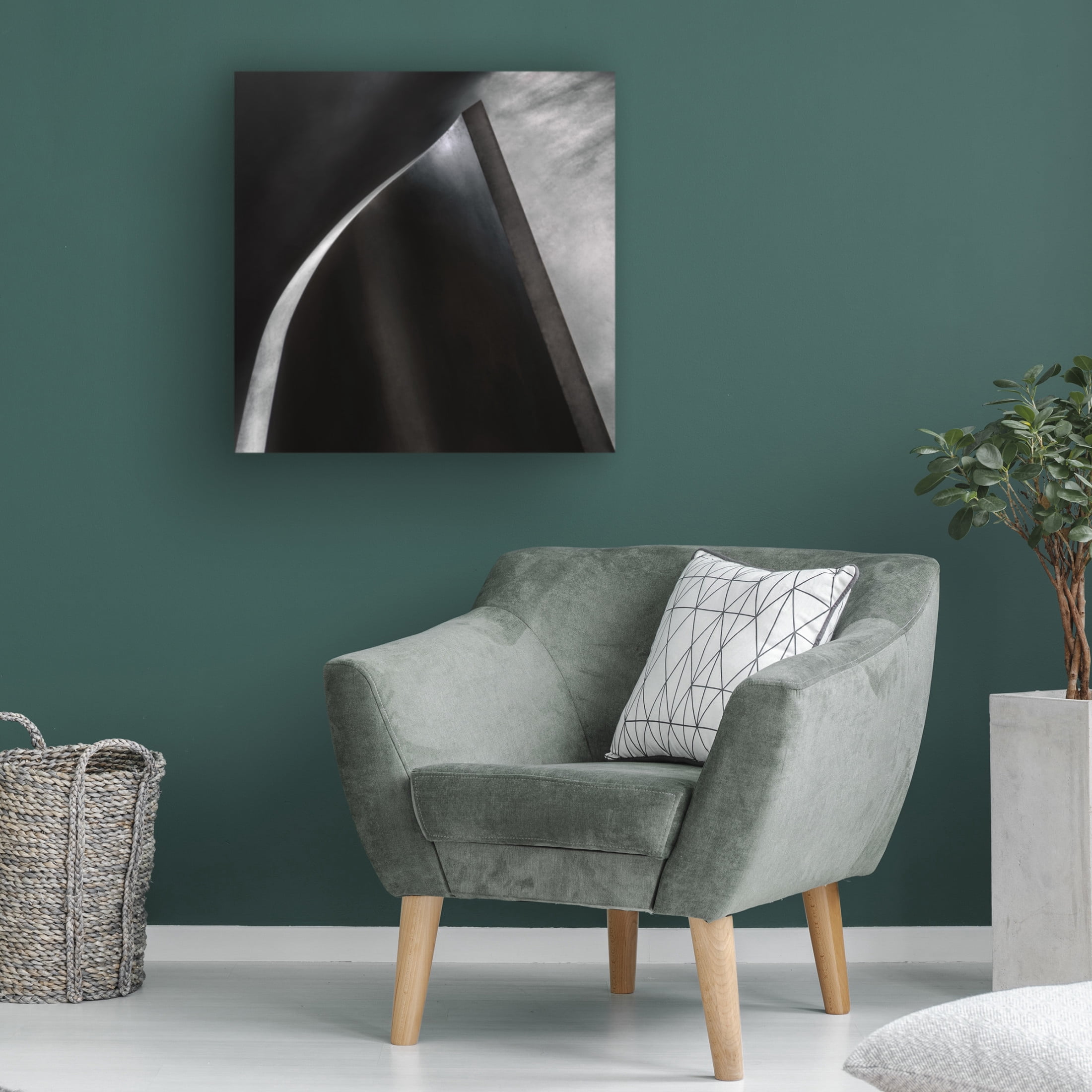 Canvas Wall Art - Gilbert Claes 'Curved Steel' Wall Art for Living Room, Bedroom, or Office Décor by Trademark Fine Art - 35 x 35 Inches