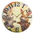 thumbnail image 5 of Rabbits and Rainbow Grassland 10 inch Wall Clocks Non Ticking Easy to Read Battery Decorative for Home Bathroom Kitchen Bedroom Living Room, 5 of 8