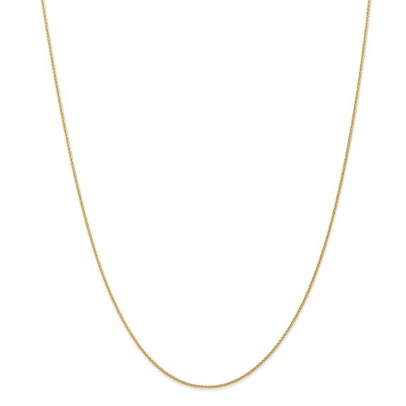 14k Yellow Gold 1.0mm Round Wheat Chain Necklace - 2.0 Grams - 18 Inch