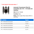 thumbnail image 2 of Automatic Transmission Filter Kit - Compatible with 1975 - 1978 GMC K25 Suburban 1976 1977, 2 of 2