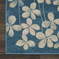 thumbnail image 4 of 9' X 12' Turquoise and Cream Floral Area Rug, 4 of 5