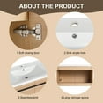 thumbnail image 5 of Tookss Wall Mounted Floating Bathroom Vanity with resin Countertop Sink,2 Doors,Cabinet Organizer Bathroom Cabinet Set for Apartment Dorm, 5 of 9