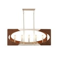 thumbnail image 6 of Oaks Aura 5-Light Rectangular Wood Pendant Light Kitchen Island Chandelier, 6 of 7