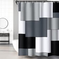 thumbnail image 3 of Black and White Shower Curtain Mordern Geometric Gray Shower Curtains for Bathroom 72 x 72 Inches, 3 of 6