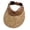 Khaki, variant on AJGRHE Women Straw Sun Visor Hat Wide Brim Summer UV Protection Beach Cap Foldable Packale Korean Style Black Free Size