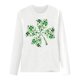 thumbnail image 3 of Xuyuer Women St. Patrick's Day Sweatshirts Shamrock Shirt Clover Printed Long Sleeve Irish Gift Casual Loose Fit Tops, 3 of 5