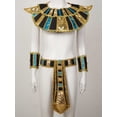 thumbnail image 5 of Ropa de rey de Egipto para mujer, cinturón de reina Cleopatra, collar, bastón, disfraz de sacerdote faraón egipcio para hombre, trajes de fiesta de Halloween, 5 of 5