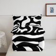 thumbnail image 5 of Homewish White Wavy Spiral Full Size Comforter Sets,Abstract Modern Bedding Comforter Set,Black Reversible,3-Piece,1 Comforter and 2 Pillowcases, 5 of 7
