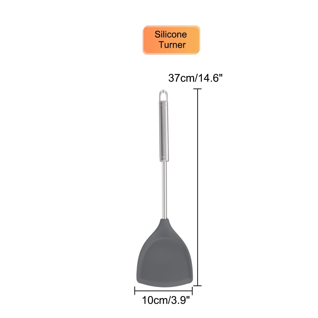 Unique Bargains Silicone Spatula 4 Pcs Heat Resistant Non Stick Turner Gray