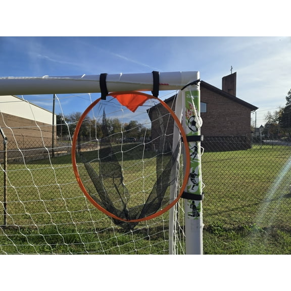 Vallerta® Soccer Goal 12x6Ft  Portable Weatherproof PVC Frame with Carry Bag and Ground Stakes, Larger Target Youth Regulation Sizes for Kids and Adults, Outdoor/Indoor. (12'X6')
