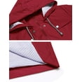 thumbnail image 4 of Gabardina impermeable LOMON con capucha larga para mujer, 4 of 6