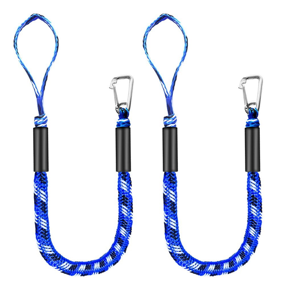 CENL 4-5.5ft 2PCS Bungee Dock Line Mooring Rope Cords For Kayaks Boats Marines Stretch Retractable And Convenient Accessories