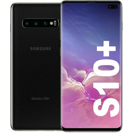 Samsung Galaxy S10+ S10 Plus SM-G975U 128GB Fully Unlocked US Version AT&T T-Mobile Verizon Unlocked Android Smartphone - Prism Black
