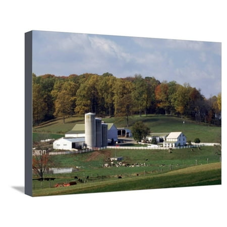 Lancaster Pa Restaurant - Farm, Pa Dutch Country, Lancaster, PA Stretched Canvas Print Wall Art By Roger Holden