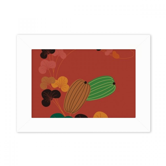 Painting Japanese Culture Pumpkin Photo Mount Frame Picture Art Painting Desktop 5x7 inch