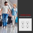 thumbnail image 2 of ENERLITES Duplex Receptacle Outlet Wall Plate, Gloss Finish, Midway Size 2-Gang, Unbreakable Polycarbonate Thermoplastic, UL Listed, 8822M-W-10PCS, White (10 Pack), 2 of 5
