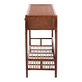 thumbnail image 4 of bali & pari Brier Marbled Tortoise Natural Rattan Console Table, 4 of 10