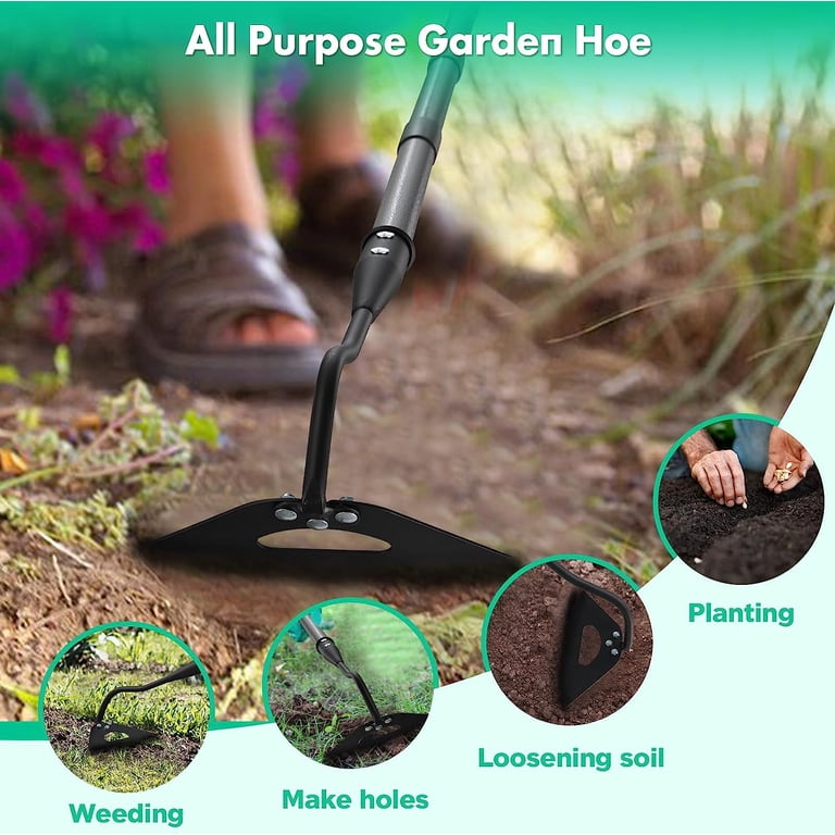 Yeyebest Carbon Steel Garden Hoe, 25" Heavy-Duty Weeding photo 6