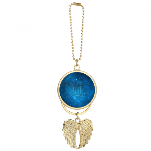 Porte-clés Constellation Zodiaque Geni Nuit Étoilée Pendentif Aile d'Ange