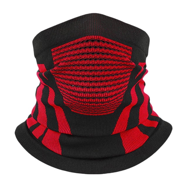 Pasamontañas de invierno para cuello, bufanda, transpirable, resistente al viento, térmico, para cubrir el cuello y la cara Rojo