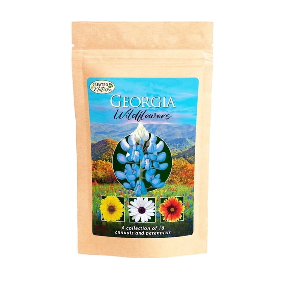Created By Nature Georgia Wildflower Seed Mix, 18 Flower Varieties, 35,000 Seeds