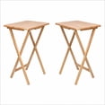 thumbnail image 4 of Mainstays Solid Rubberwood Folding TV Tray Tables, Set of 2, Natural, 4 of 9