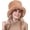 Brown, variant on Women's Faux Fur Cow Bucket Hats Ladie's Unique Camouflage Printed Fisherman Cap