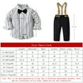 thumbnail image 4 of Boys Gentleman Outfits Set, Toddler Dress Shirt with Bowtie + Suspender Pants, Baby Boy Clothes Suits, 6 Months-7 Years, 4 of 14