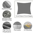 thumbnail image 5 of LOVE STORY 8' x 10' Rectangle Sun Shade Sail Canopy UV Block Sunshade for Patio Backyard Garden Outdoor, Dark Gray (We Make Custom Size), 5 of 7