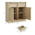 thumbnail image 2 of Modern Multi-Size Sideboard Buffet Cabinet - Wood Grain Panels & Drawer Storage, Perfect for Kitchen/Dining Room, 2 of 7