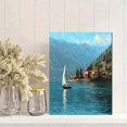 thumbnail image 2 of Sailboat Landscape Oil Painting Canvas Print Wall Art for Living Room Bedroom Hotel Lobby Dining Room Office Vacation Home Decor, 2 of 8