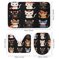 thumbnail image 3 of 4 Piece Shower Curtain Sets Colorful Winter And Halloween Theme Cat Bathroom Shower Curtain Set with Rugs Funny Cat Gifts for Cat Lover Pet Lover Bathroom Shower Curtains Sets 72inch X 72inch, 3 of 8