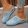 thumbnail image 4 of Viluyesy Womens Wedge Slide Sandals, Arch Support Soft Sole Closed Toe Slip-On Mule Shoes Sky Blue US9, 4 of 9