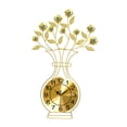 thumbnail image 3 of Reloj de pared, adorno, jarrón, hojas decorativas, decoración de porche, decoración colgante silenciosa esfera de cristal, 3 of 9