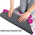thumbnail image 3 of Pink Daisy Flower Polka Dots Pattern Hot Yoga Mat Towel Non Slip for Hot Yoga - Quick-Drying Yoga Mat Cover with 4 Corner Pockets with Travel Bag - Hot Yoga Towel Non Slip 74"x26", 3 of 6