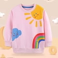 thumbnail image 4 of WOYY Little Girls Cotton Sweatshirt Cartoon Crew Neck Pullover Loose Casual Sweatshirts, 4 of 7