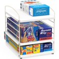 SimpleHouseware Kitchen Wrap Organizer Storage Rack with Height