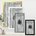 thumbnail image 4 of Designart 'Black and White Striped Under Tropical Leaf III' Modern Framed Art Print, 4 of 4
