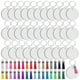 thumbnail image 1 of 128 Piezas Juego de Espacios en Blanco para Llavero de SublimacióN Llaveros Llavero de Transferencia de Calor en Blanco de SublimacióN Borlas MDF en Blanco - Redondo, 1 of 5