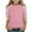 Pink, variant on Ltctricy T Shirts for Girls 3/4 Sleeve Crew Neck Color Block Plaid Tunic Tops Soft Casual Tee Blouses 4-15 Years(Pink,14-15 Years)