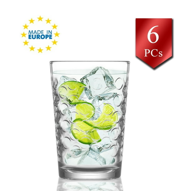 LAV Water and Juice Glasses Set of 6, Elegant Glassware, 7 oz Walmart