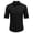 Black, variant on Busydd Cotton Linen Shirts for Men Stylish Solid Color Button Up Shirt Comfy Breathable Long Sleeve Shirt Turndown Collar Casual Shirt with Chest Pocket