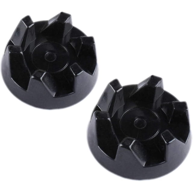 Yeacher 2pcs Kit 9704230 Rubber Blender Coupler Gear Clutch designed for KitchenAid blenders, including models KSB5WH, KSB5, and KSB3. The couplers are black with a 0.25-inch opening, suitable for replacing part numbers 9704230, WP9704230VP, and others. Compatible with various KitchenAid models such as 5KSB5SER, 5KSB5SGR, and 5KSB52EWH. Pack includes two pieces.