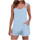 thumbnail image 1 of Camisola Tops para las Mujeres Cuello en V sin Mangas con Pantalones de Bolsillo, Pantalones de Mujer Casual para Primavera Verano, 1 of 7