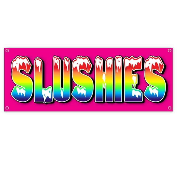 Slushies 13 oz Vinyl Banner With Metal Grommets