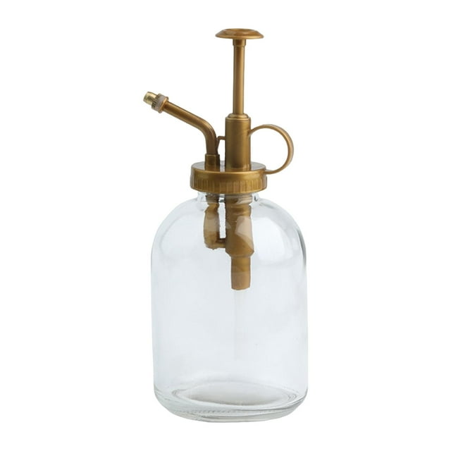 Regadera pequeña de vidrio para plantas kusrkot Mister Sprayer Fine Mist Spritzer Amarillo Botella de riego